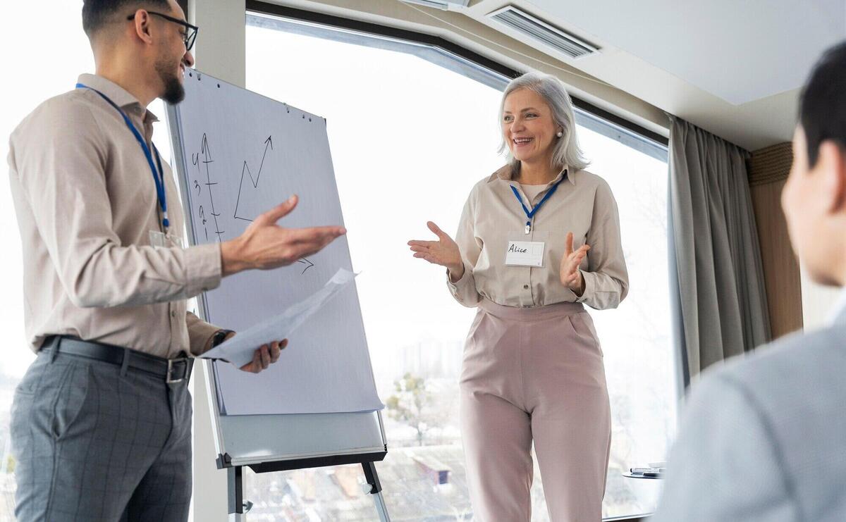 People taking part of business event