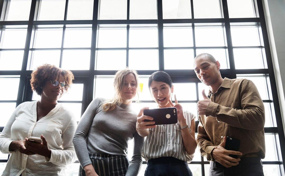 Group of friends taking a selfie