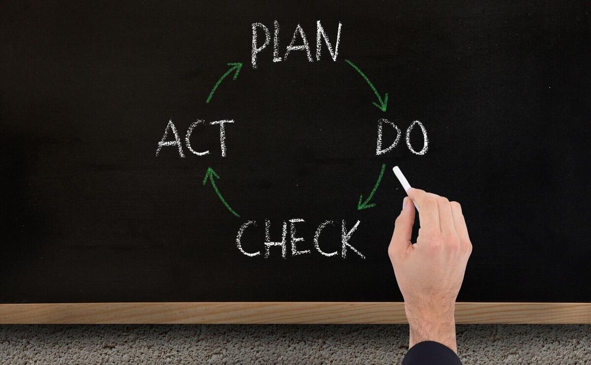 Blackboard with a circular plan drawn