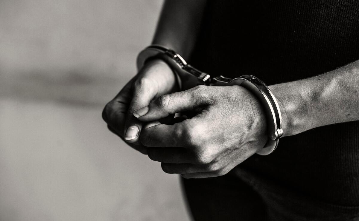 Criminal in handcuffs