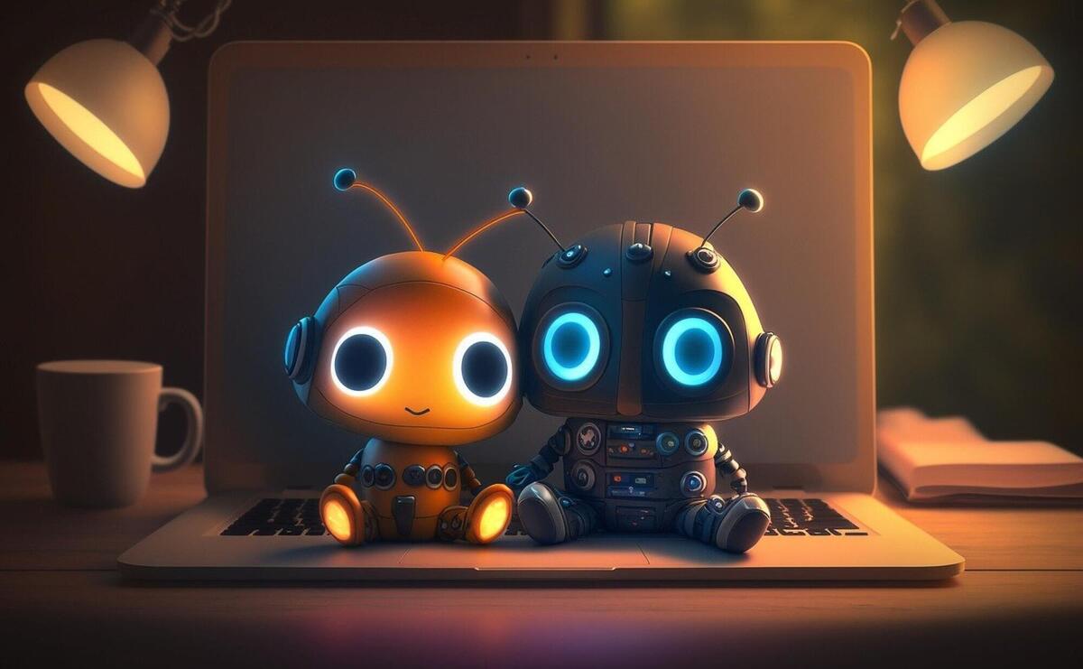 Robots, computer, toy, technology, ai generated, computer science, laptop, internet, cute, internet addiction