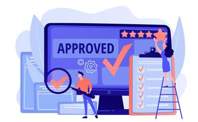 Approval mark. Product advantage. Rating and reviews. Meeting requirements