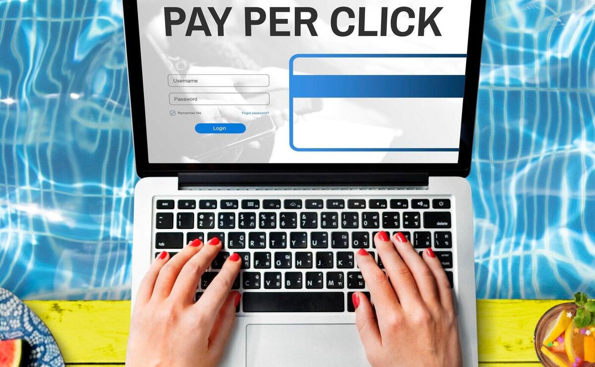 Pay Per Click Login Website Payment Graphic Concept