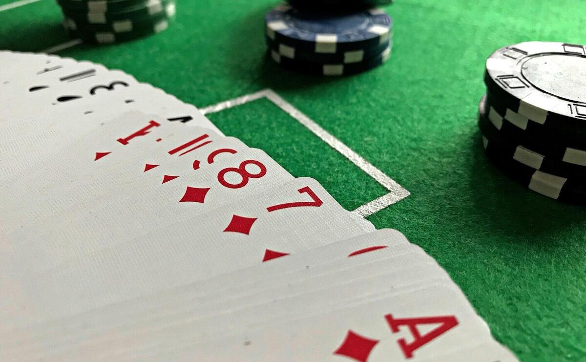 Deck of Playing Cards With Poker Chips